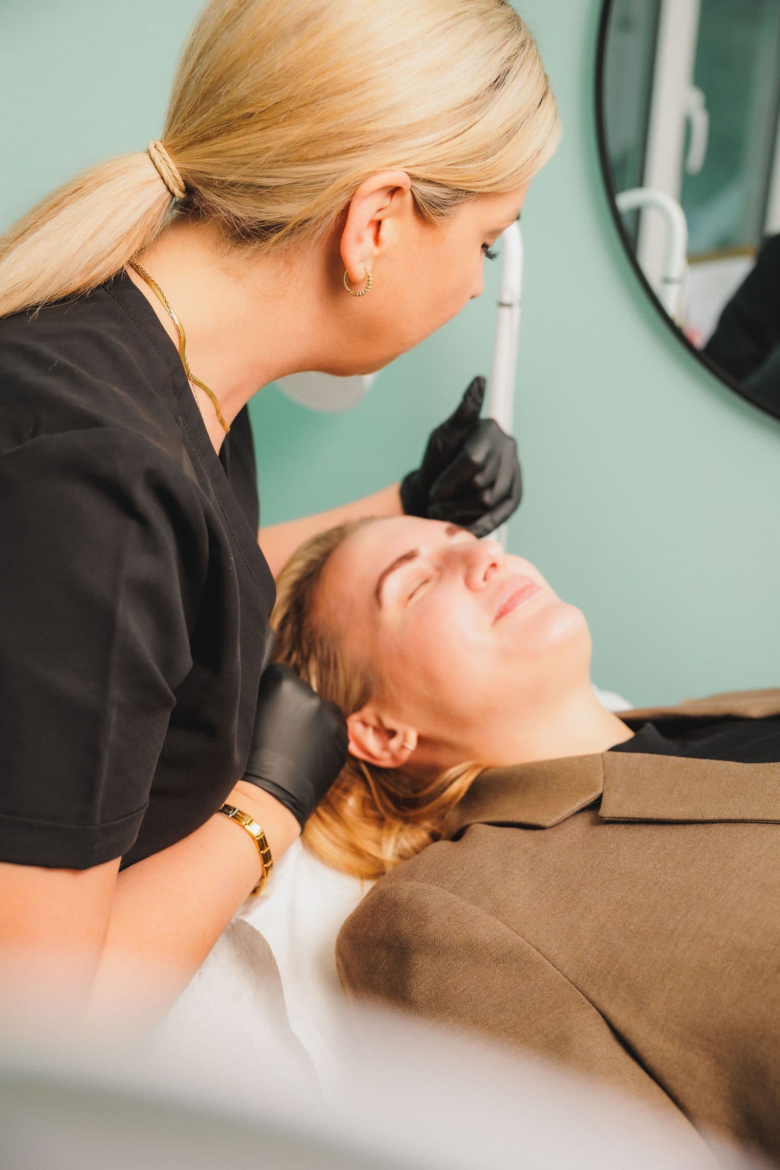 Microneedling with PDRN treatment process